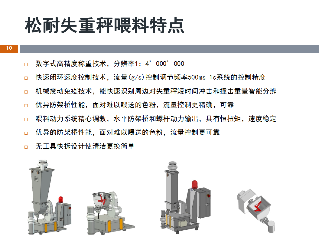 松耐直播丨失重称在单色高浓度母粒计量工艺的应用(图4)